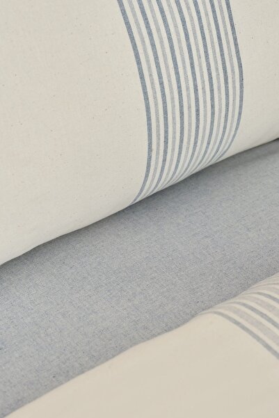 Karaca Home Palermo Indigo Double Yarn Dyed Duvet Cover Bedspread Set