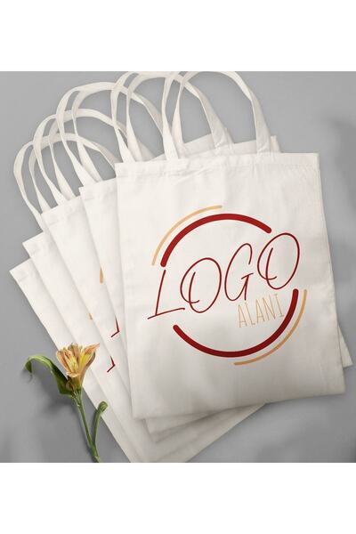 Bk Gift Firmalara Özel Logolu Ham Bez Çanta (5 Adet), Toptan Bez Çanta, Logol...