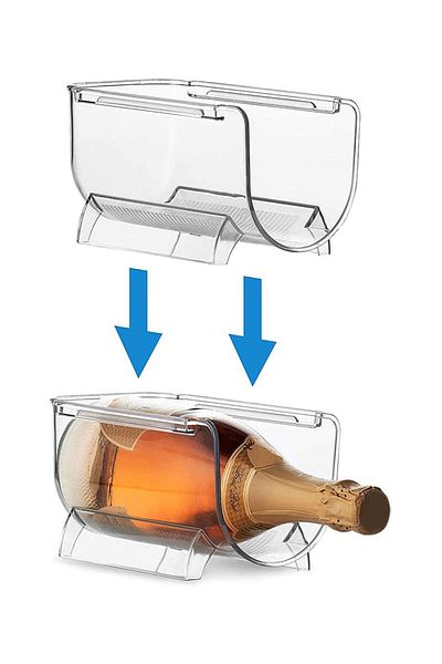 LİRAZON Refrigerator Organizer Bottle Rack Organizer Stackable Bottle Organizer