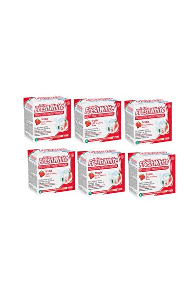 Fresh White Diş Parlatma Tozu Çilekli 50 Gr X 6 Adet