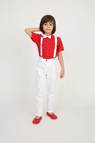 Nacar Erkek Çocuk 23 Nisan 29 Ekim 10 Kasım 19 Mayıs Gösteri Kıyafeti Üst Gömlek Tshirt Pantolon