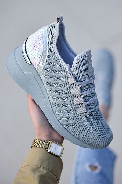 LEYDİ SHOES Tricotaj cu dantelă Marseille Pantofi sport damă gri