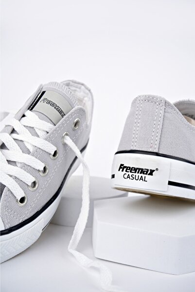 Freemax Women's Light Linen Flexible Sole Sports Sneakers.4100 Gray