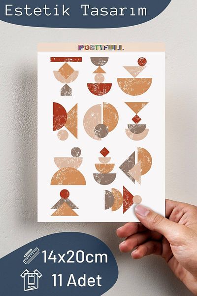 Postifull Sticker Set - Adhesive Boho Aesthetic Sticker Set - Phone, Tablet, Notebook, Laptop Sticker