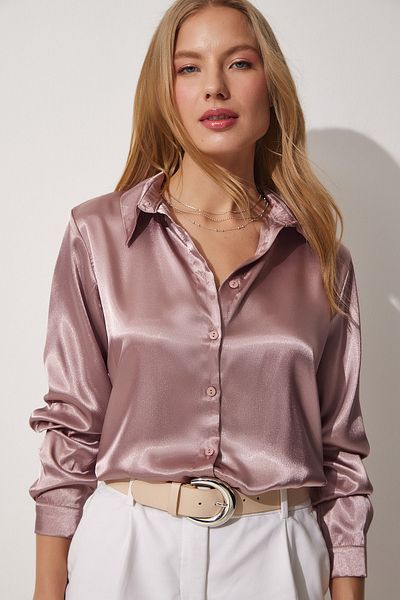 Happiness İstanbul Női Champagne Light Folying Satin Surface ing DD00990