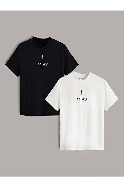 pandy Tricou cu mânecă scurtă, 2 piese, din bumbac, cu mânecă scurtă, unisex,...