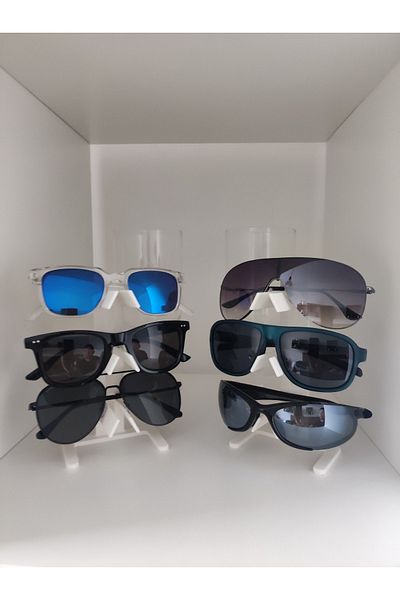 Root Made 3-Piece Glasses Stand Glasses Organizer Universal Glasses Organizer 3 Compartments