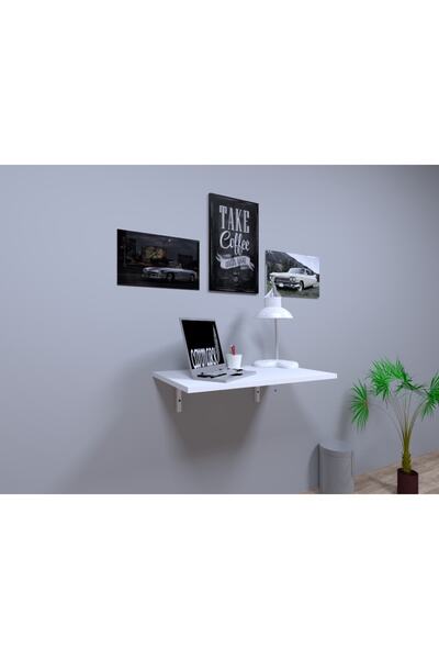 CANMARK 72 X 45 Cm Katlanır Masa Duvara Monte Masa Mutfak Masası Balkon Masas...