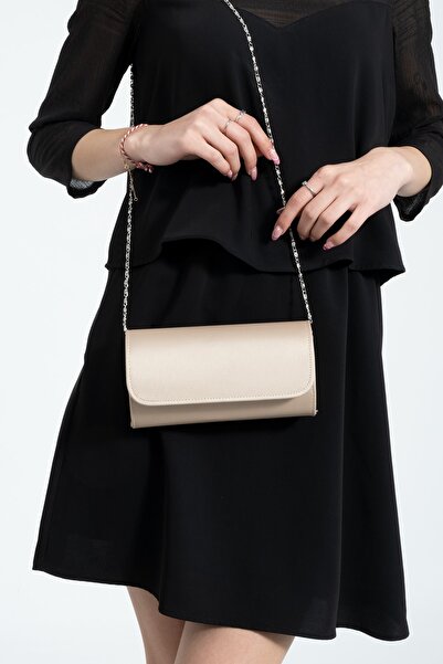 bibags Ten Saten Abiye Çanta Portföy Çanta Clutch Çanta