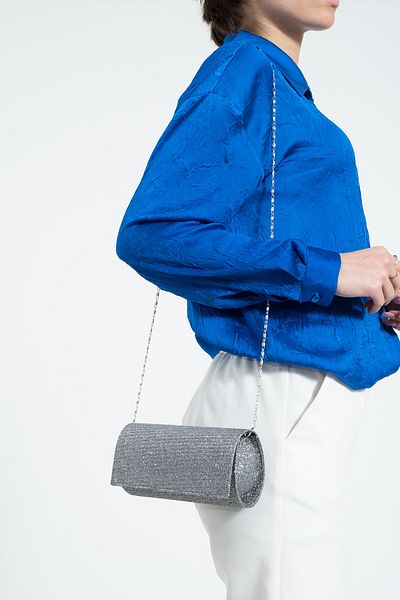 bibags Βραδινή τσάντα φόρεμα Platinum Τσάντα Clutch Bag
