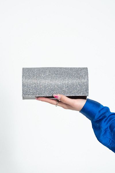 bibags Βραδινή τσάντα φόρεμα Platinum Τσάντα Clutch Bag