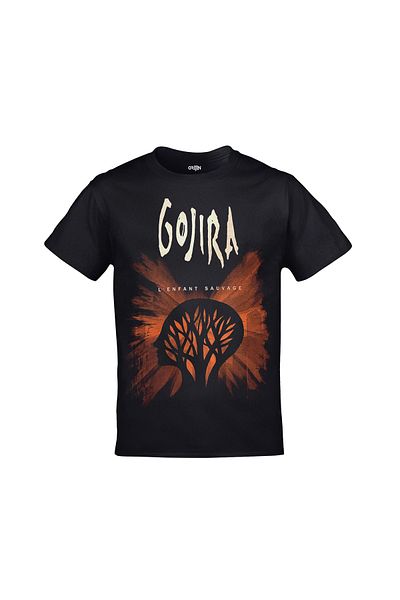 Orijin Tekstil Gojira L'enfant Sauvage Front Back Printed Unisex Black Tshirt