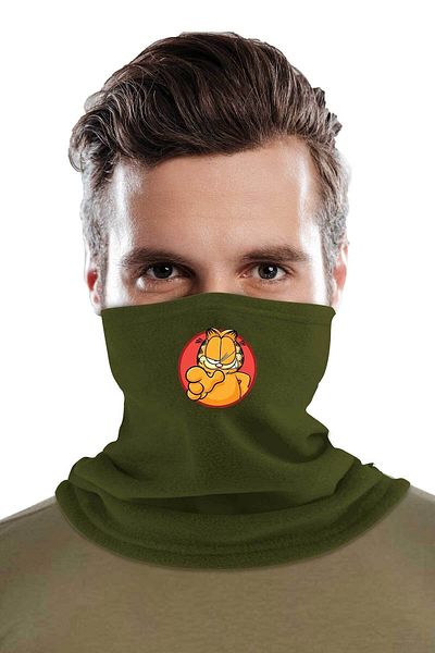 herotasarım Garfield Σετ 2 - Κομμένα γάντια και γιακάς λαιμού Fleece Bll3840