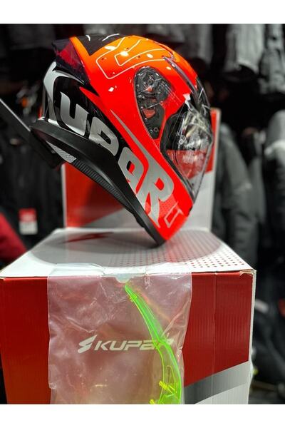 Kupar 917 GÜNEŞ GÖZLÜKLÜ FULL FACE KASK ( ŞEFFAF CAM VE SPOYLER HEDİYELİ)