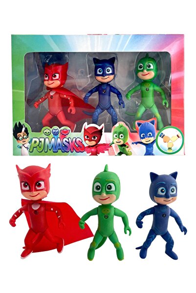UDATOYS Pijamaskeliler Büyük Boy Karakterler Pjmasks Oyuncak 3lü Set