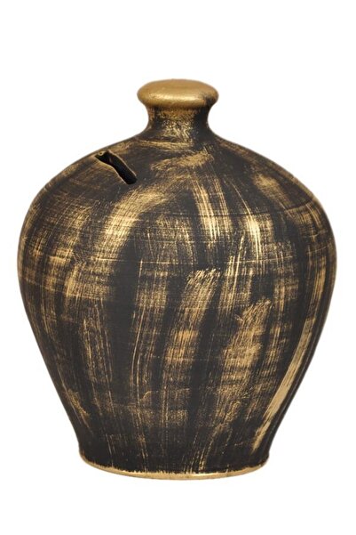 Genel Markalar Mavi Çatlak Desenli Büyük Toprak Kumbara, şık ve doğal tasarım