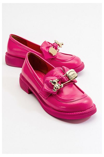 LuviShoes Arden Fukszia bőrű női naplopó