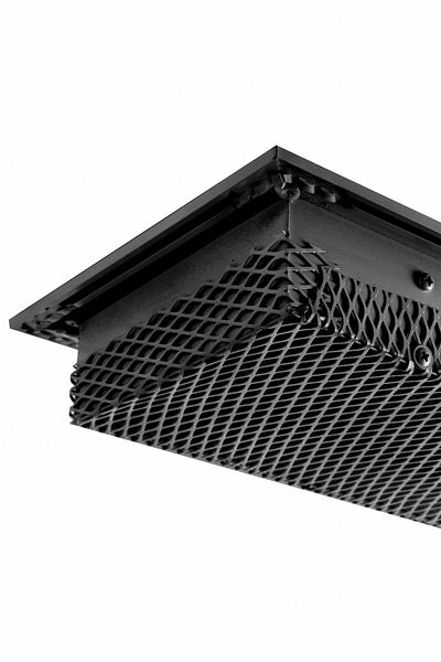 SOMINECO Aluminum Black Linear Fireplace Air Conditioner Cabinet Vent 60x15x5 cm