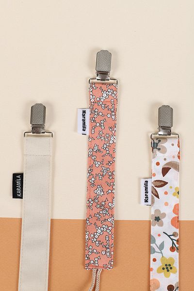 KARAMİLA Set of 3 Soft Baby Pacifier Strap - Pacifier Chain - Pacifier Holder