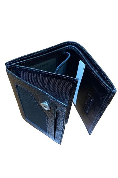 Karalı Deri Мъжки кожен портфейл, черен C1281