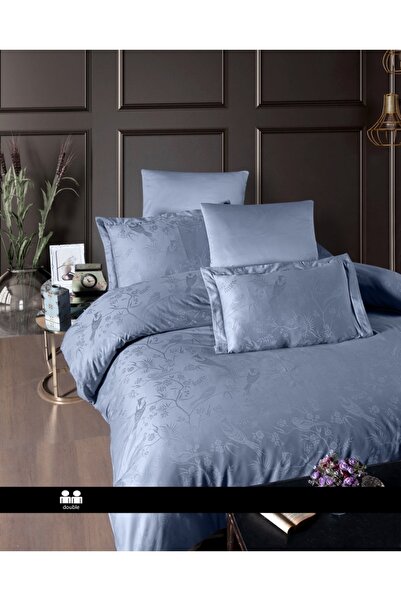 DENİZLİ ÇEYİZ طقم غطاء لحاف من الساتان جاكار من فيرست تشويس ستيشا