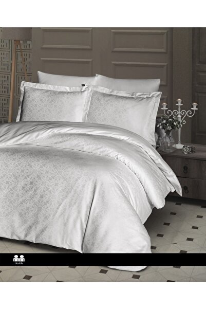 DENİZLİ ÇEYİZ طقم غطاء لحاف من الساتان جاكار من فيرست تشويس لامون