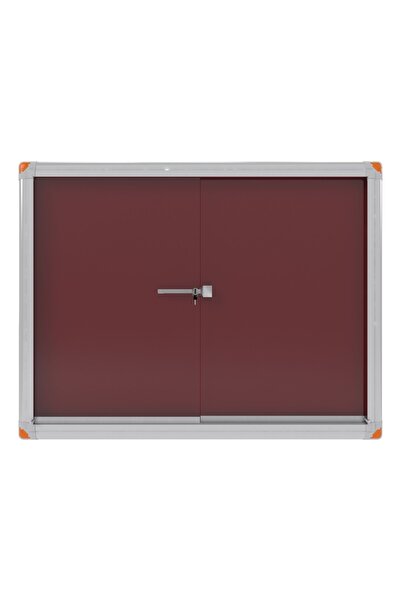 Panda 90x180 Cm Kilitli Ve Sürgülü Alüminyum Çerçeve Camlı Ilan Duyuru Panosu