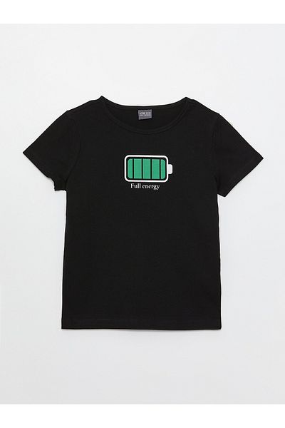 LC Waikiki Dívka - Tričko s krátkým rukávem s potiskem Crew Neck