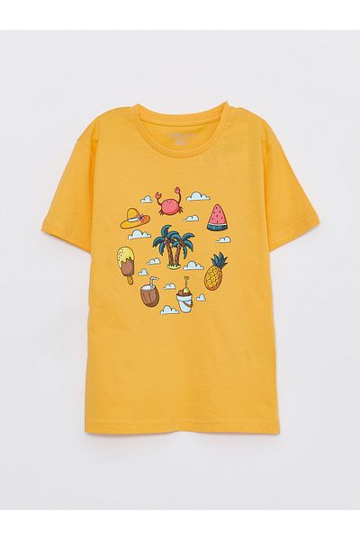 LC Waikiki Boy - Crew Neck and Printed Short Sleeve T-Shirt