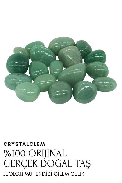 Crystalclem Aventurine Tımbıl Natural Stone Raw Real Natural Stone Tumbled Original Natural Stone Certified