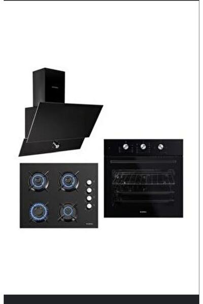 KUMTEL Siyah Ankastre Set