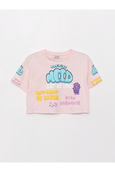 LC Waikiki Majica sa devojačkim usjevima - štampana, kratkih rukava