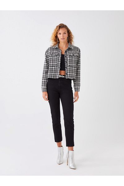 LC Waikiki Knöchellange Mom-Fit-Jeanshose für Damen mit hoher Taille