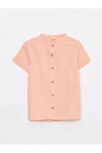 LC Waikiki Hakim Collar Short Sleeve Basic Baby Boy Shirt