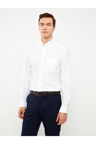 LC Waikiki Мъжка риза Oxford - нормална кройка, дълъг ръкав