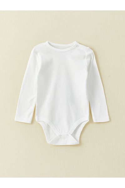 LC Waikiki Crew Neck Long Sleeve Baby Boy Snap Body 2 Pack