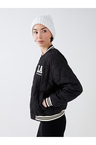 LC Waikiki College Collar Embroidered Long Sleeve Women's Coat