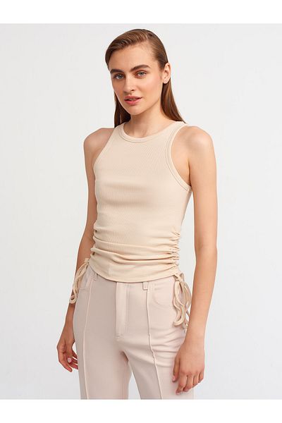 Dilvin Bluse - Beige - Figurbetont