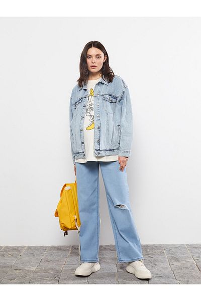 LC Waikiki Pantaloni de damă Rodeo Jean cu buzunare late