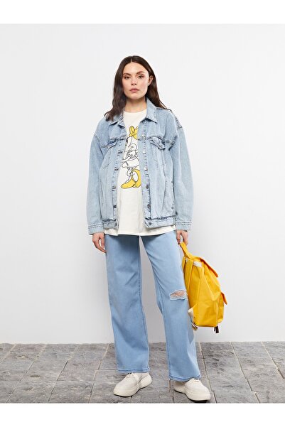 LC Waikiki Széles zsebű, részletes női Rodeo Jean nadrág