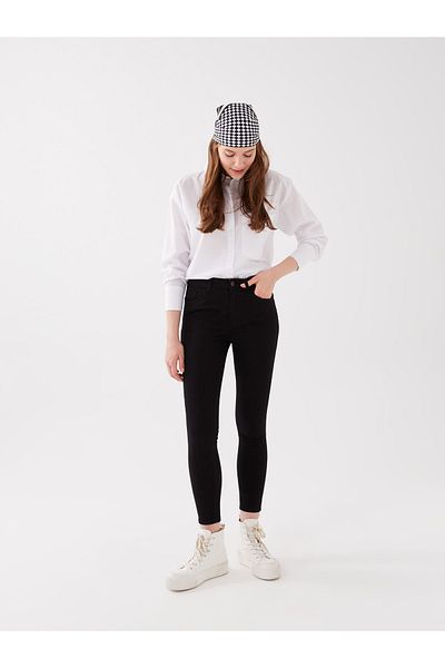 LC Waikiki Pantaloni de damă, cu talie înaltă, super skinny