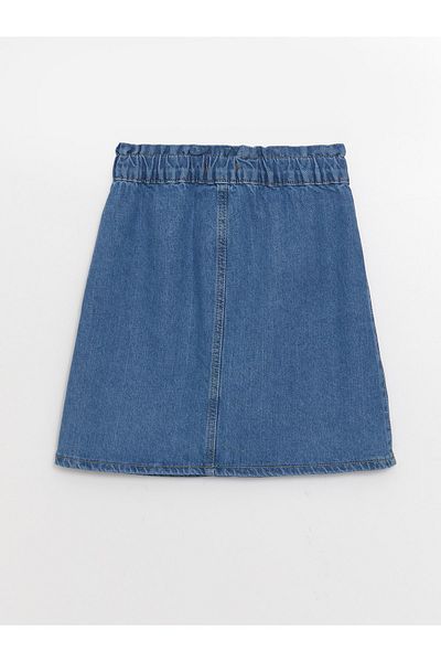 LC Waikiki LCW Kids Jeansrock für Mädchen mit elastischem Bund