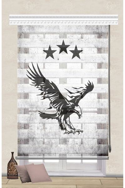 serir home Kartal Baskılı Zebra Perde Genç Odası Zebra Perde (en*boy)