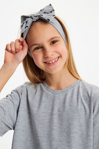 Babygiz Girl's Cotton Combed Cotton, Anti-Slip, Anti-Sweat, Ultra Light Flexible Hair Band with Bow Tie Bandana