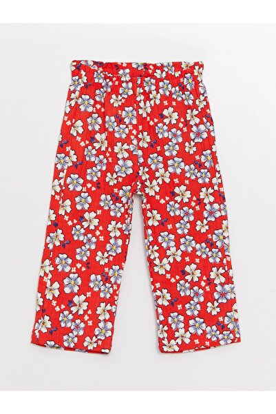 LC Waikiki Square Collar Short Sleeve Patterned Baby Girl Blouse and Trousers Set of 2