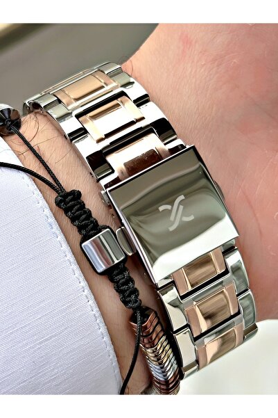 Daniel Klein Steel Strap Calendar Men's Wristwatch - Hematite Stone Special Bracelet Gift