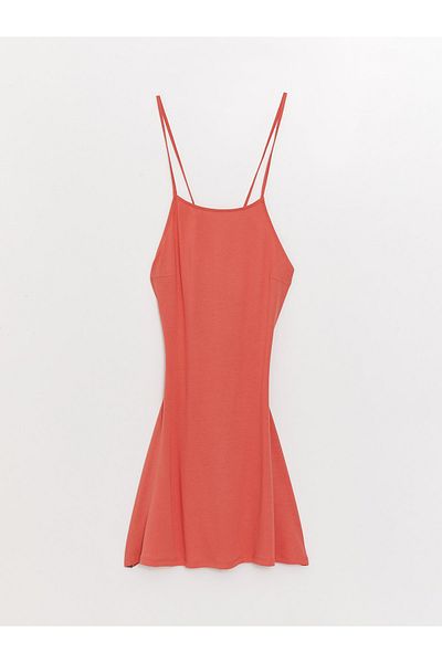 LC Waikiki Strandkleid für Damen mit U-Ausschnitt und geraden Trägern
