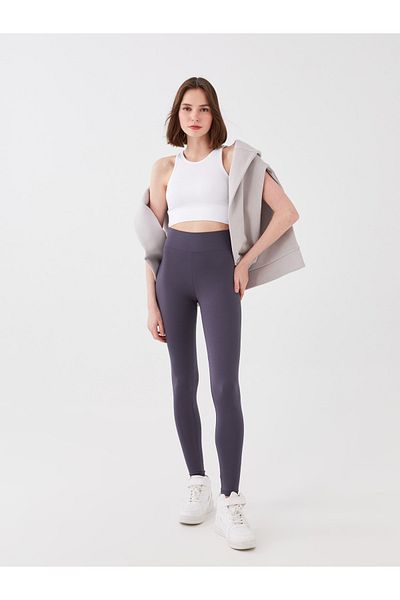 LC Waikiki Women's Plain Leggings - Elastic Waist