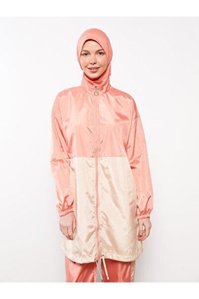 LC Waikiki Magas gallérral színes blokkolt hosszú ujjú női hidzsáb fürdőruha szett