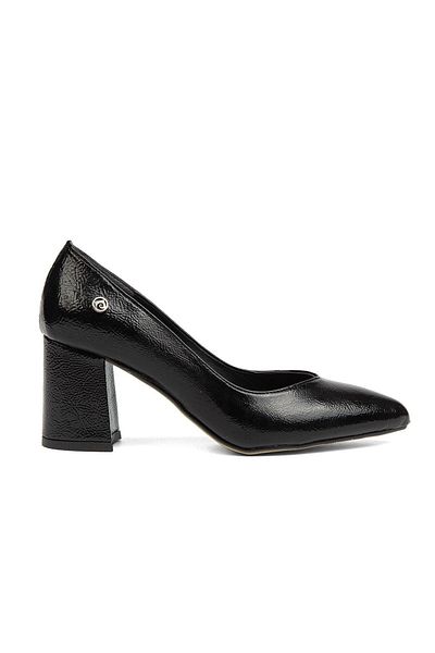 Pierre Cardin ® |   Pc-50177 - 3478 Black Wrinkled - Women's Heeled Shoes